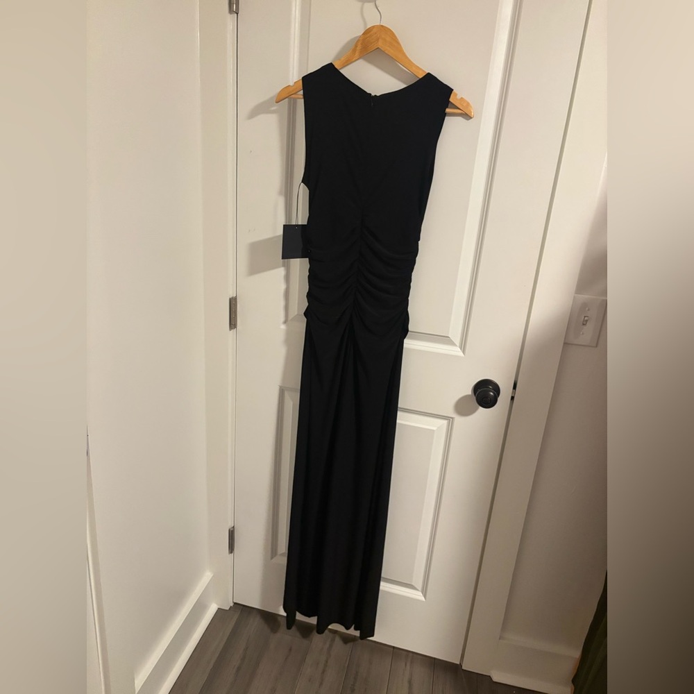 NWT NORMA KAMALI Black Shirred Waist Sleeveless Jumpsuit Size Small - Picture 12 of 14